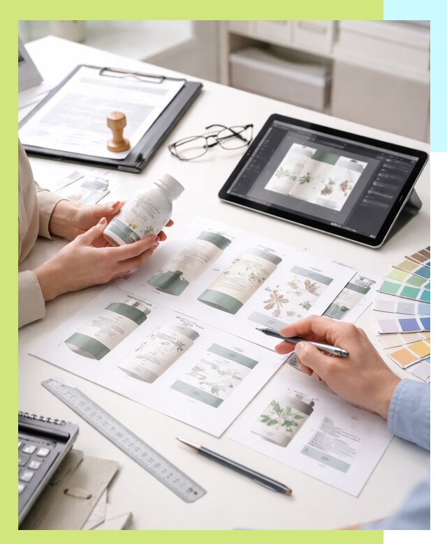 Профессиональная разработка дизайна и текста этикетки продукции в Балашихе